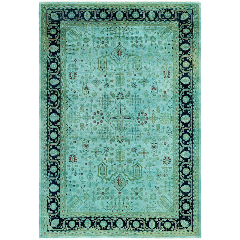 Huckstep One-of-a-Kind 6' 1" X 8' 10" Wool Area Rug Green