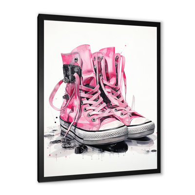 Chuk Fashion, rose, espadrilles roses, obsession III sur toile