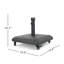 Base de parasol d'extérieur carré en béton - noir, mât en acier inoxydable, 11 pieds maximum, 19,69 po x 19,69 po x 3,15 po de diamètre