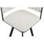 Ensemble de salle à manger pour 6 personnes avec table rectangulaire de 28 pouces et 6 chaises en velours beige, métal noir mat à grain de bois chaud, idéal pour les petits espaces