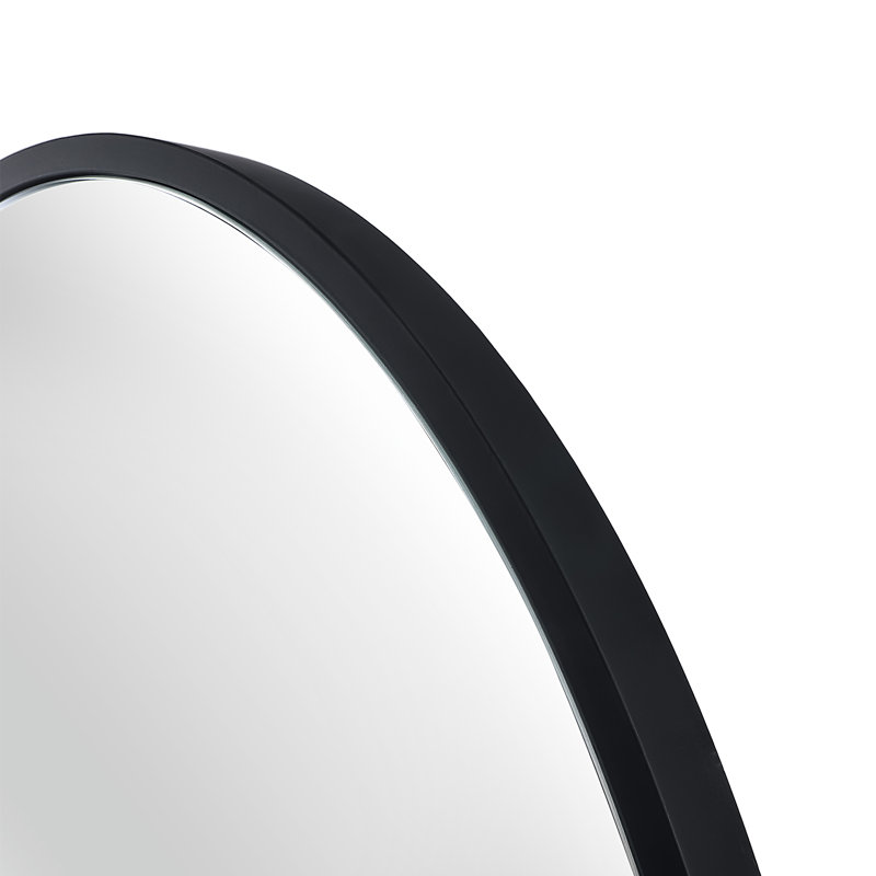 Chaya Metal Oval Wall Mirror, Matte Black, 91.4cm H x 55.9cm W