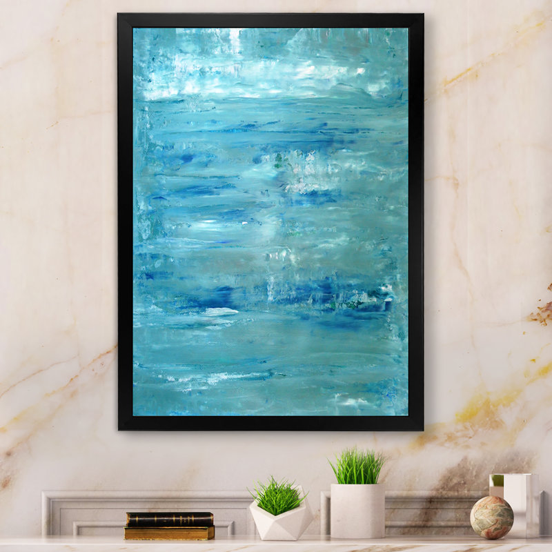 «Blue and Gray Abstract Merging III», œuvre d'art moderne et contemporaine sur toile, H 36 po x l 24 po x P 1 po