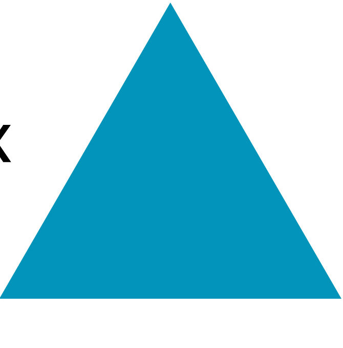 Décalcomanie murale motif triangle, Bleu sarcelle, H 4 po x l 4 po x P 0,01 po
