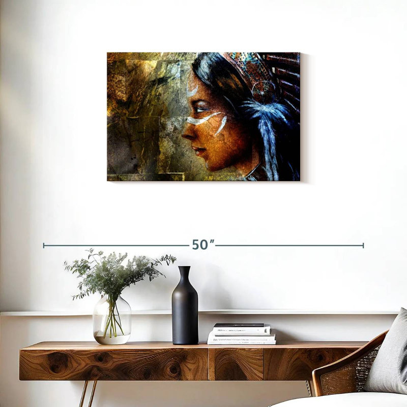 Lelar Beautiful American Indian, 20" H x 30" W