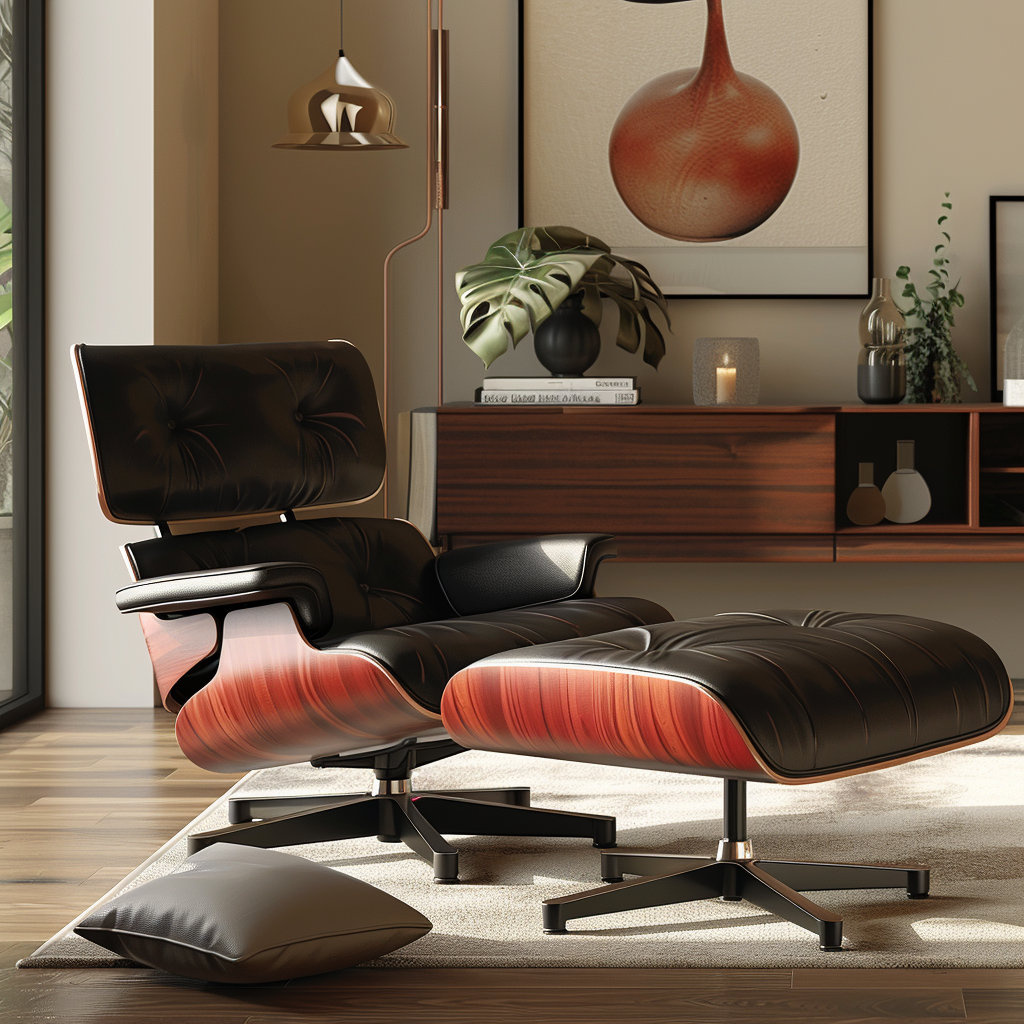 Corrigan Studio® Swivel Top Grain Leather Chaise Lounge Chair Indoor ...