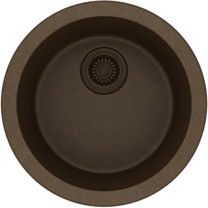 Quartz Classic 18-1/8" x 18-1/8" x 7-1/2" Dual Mount Kitchen Sink, Mocha