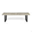 Metal/Solid Wood Outdoor Bench