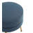 Bailey Mid-Century Modern Woven Polyester Blend Upholstered Wood Ottoman in Blue with Gold Legs-873556233-873556228