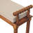 Amber Oak Leather Bench