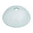 16.5"L Round Crackle Tempered Glass Vessel Bathroom Sink with Drain