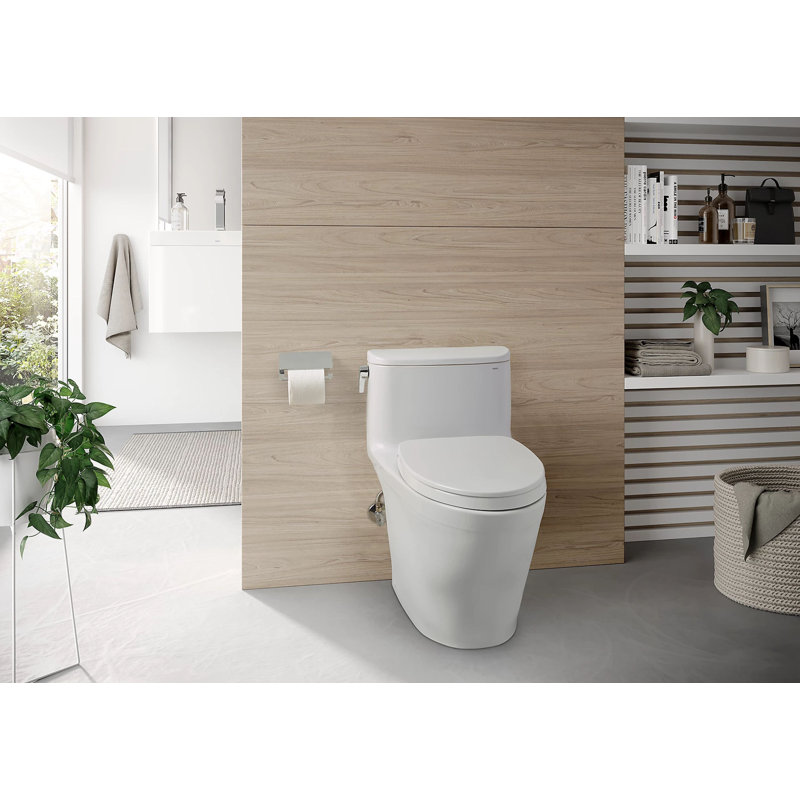 Nexus® 1.28 GPF Elongated One-Piece Toilet High Efficiency Flush (Seat Included), Cotton White