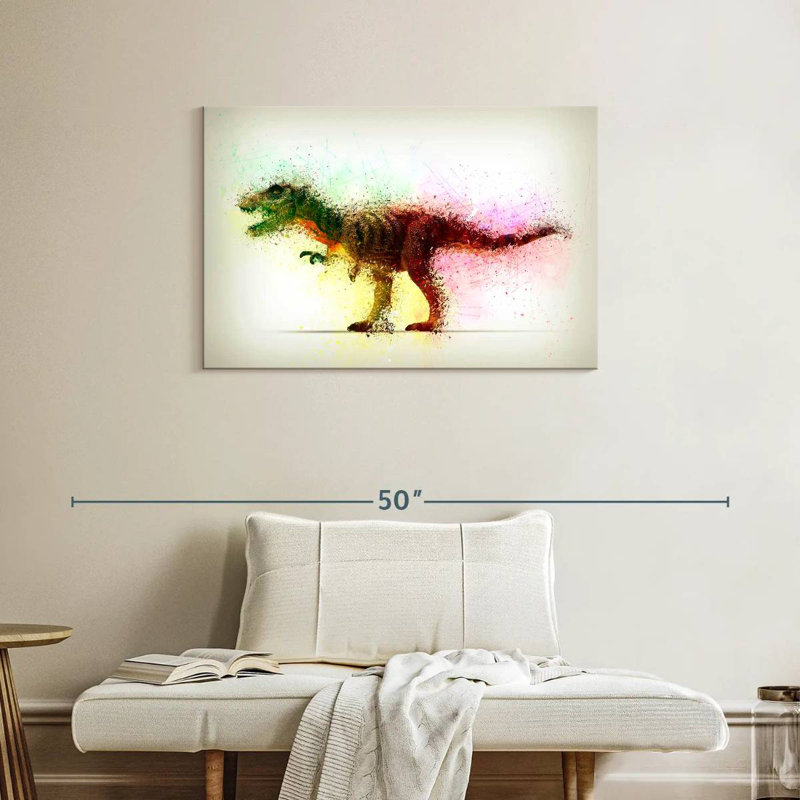 Abstract Dinosaur, 24" H x 36" W