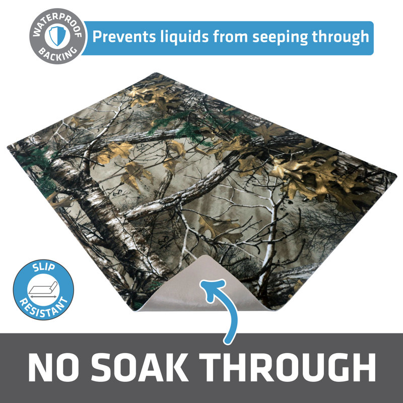 Realtree Camouflage Waterproof Dog Crate Mat Liner, 27" x 42"