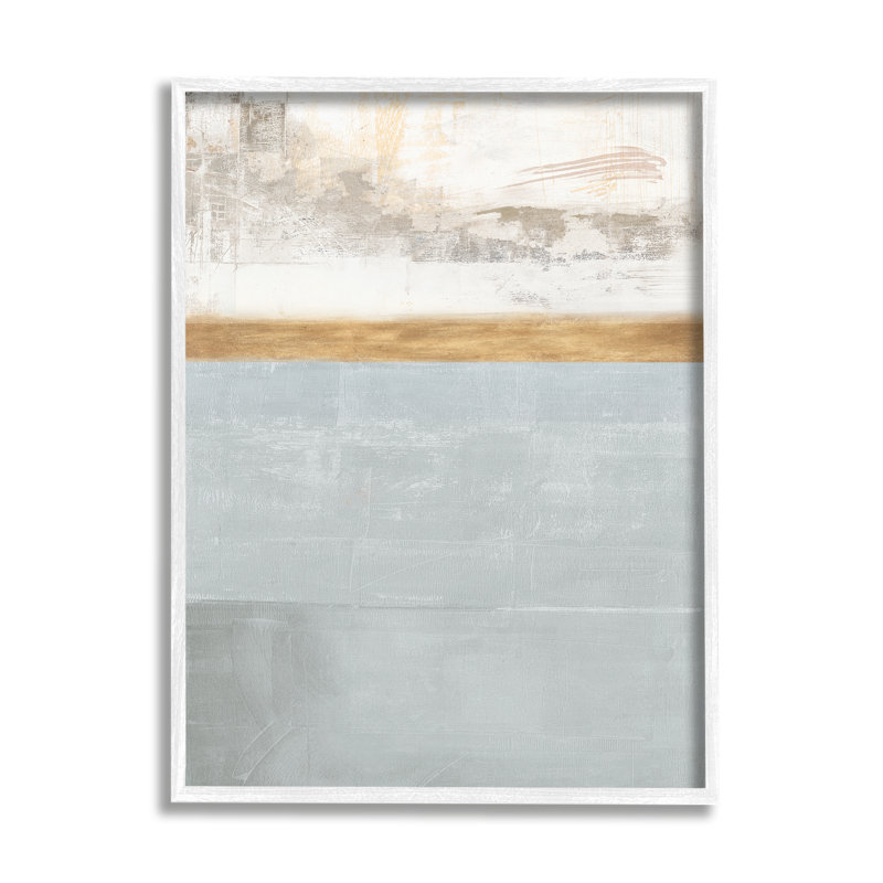 «Abstract Abstract Layered Blocks» par Dan Meneely, Cadre blanc, H 14 po x l 11 po