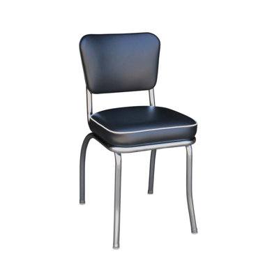 Chaise de salle à manger rembourrée rétro