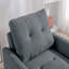Fauteuil convertible 35 po gris foncé tissé-1015934377