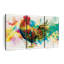 Ensemble de coqs sur toile 3 pièces-1267709109