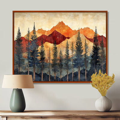 Geron, montagnes d'automne dans la canopée II - montagnes, art mural