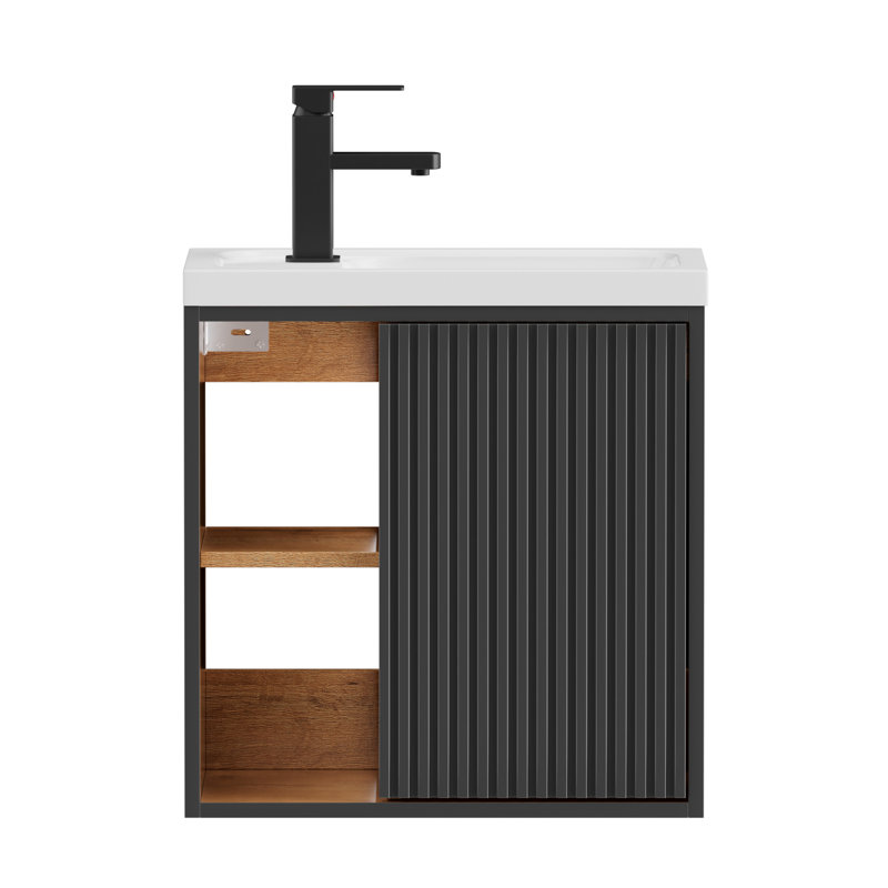 500mm Single Bathroom Vanity with Basin, Dark Grey