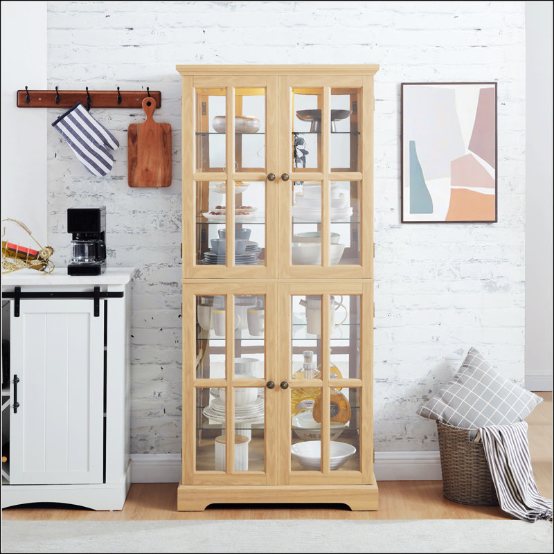 Curio Display Cabinet, Oak