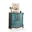 Commodes et commodes rectangulaires bleues en bois massif