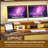  Computer Desk With Power Outlets, LED Lights & Hutch-581892451