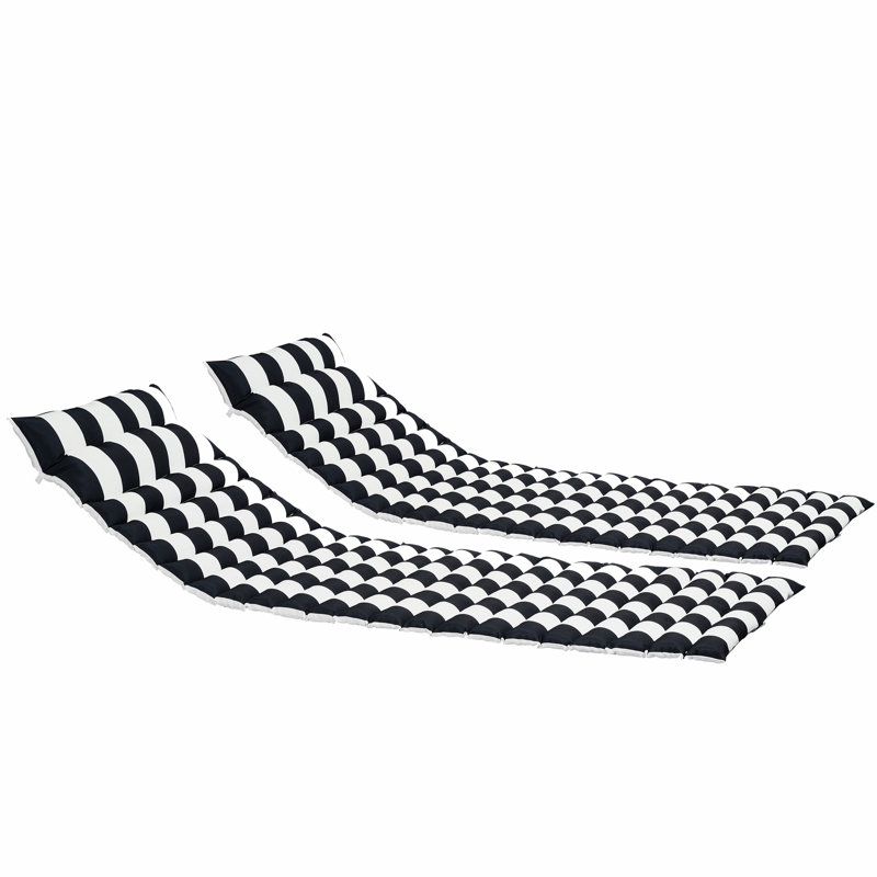 Chaise longue d'extérieur Levo, Noir blanc