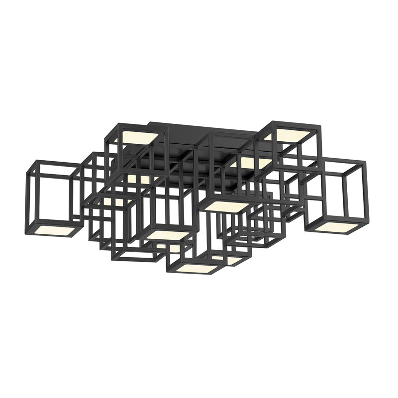Ferro LED Semi Flush Mount, Black