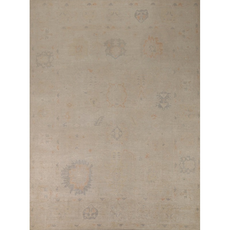 Vegetable Dye Oushak Turkish Area Rug 8