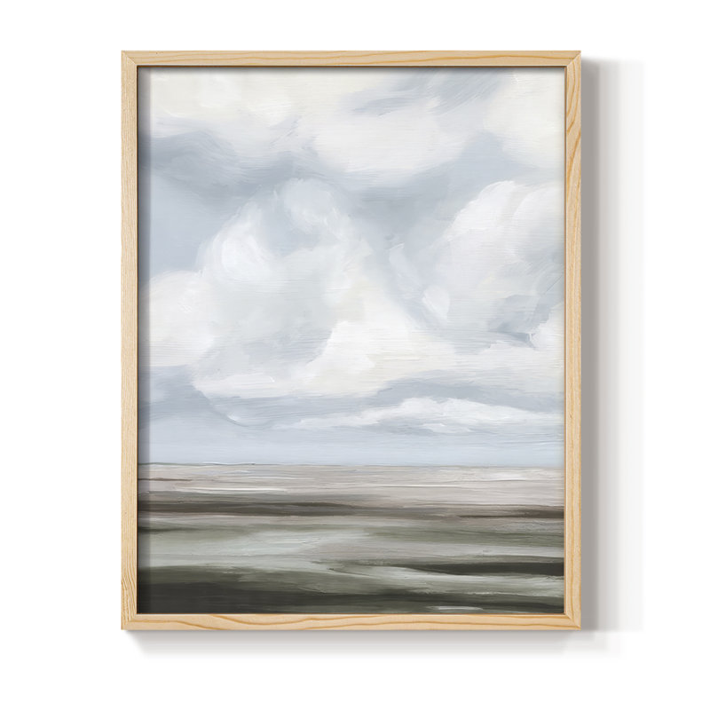 «Dilutes Plains I», reproduction encadrée - bois massif, Naturel, H 11 po x l 9 po