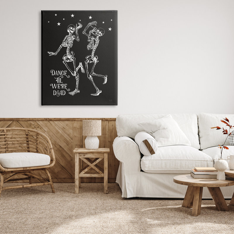 Art mural sur toile Dance 'Til We Are Skeletons par Lux + Me Designs, H 48 po x l 36 po x P 1,5 po