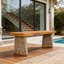 Banc de patio en bois-1912848357