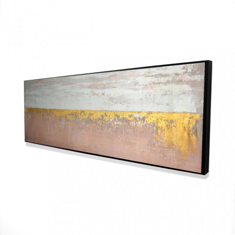 "Golden Pink" sur toile, H 16 po x l 48 po