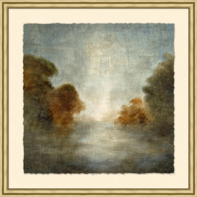 Estuaire 1 - Peinture sur verre encadrée