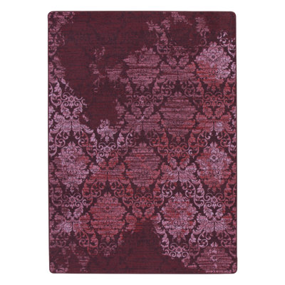 Goutier Wadsworth Claret Damask Area Rug
