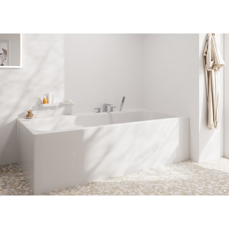 hansgrohe Tecturis E 4-Hole Roman Tub Set Trim with 1.75 Handshower, Chrome