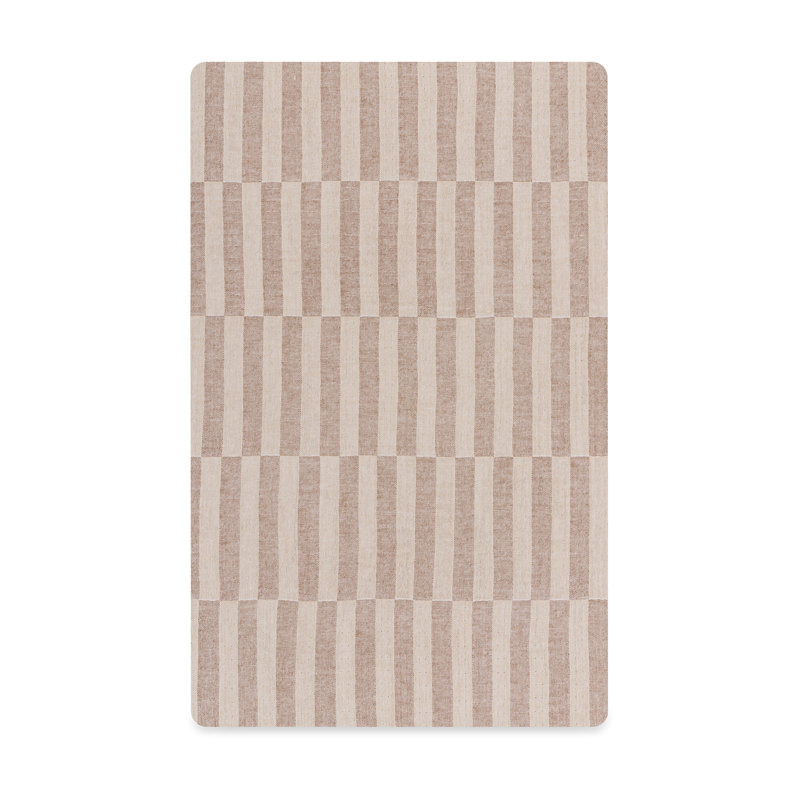 Organic Cotton Cocoa Stripe Muslin Bassinet Sheet