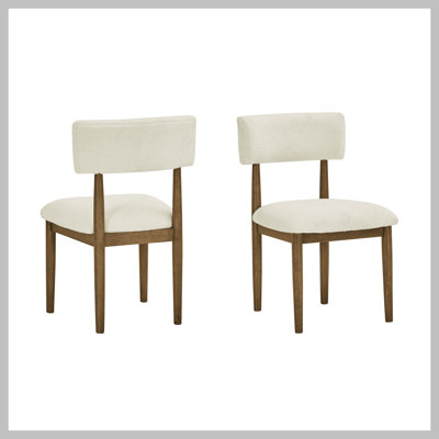 Ebern Designs Kareem Boucle Upholstered Dining Chairs