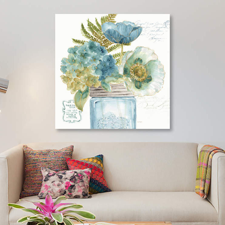 « my serre bouquet iii », impression sur toile, H 37 po x l 37 po x P 1,5 po, Pas de tapis, Toile tendue