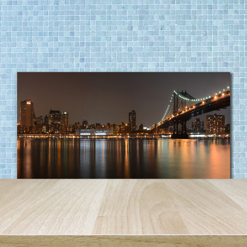 Zuriah 50cm W x 100cm L Glass Peel and Stick Panel