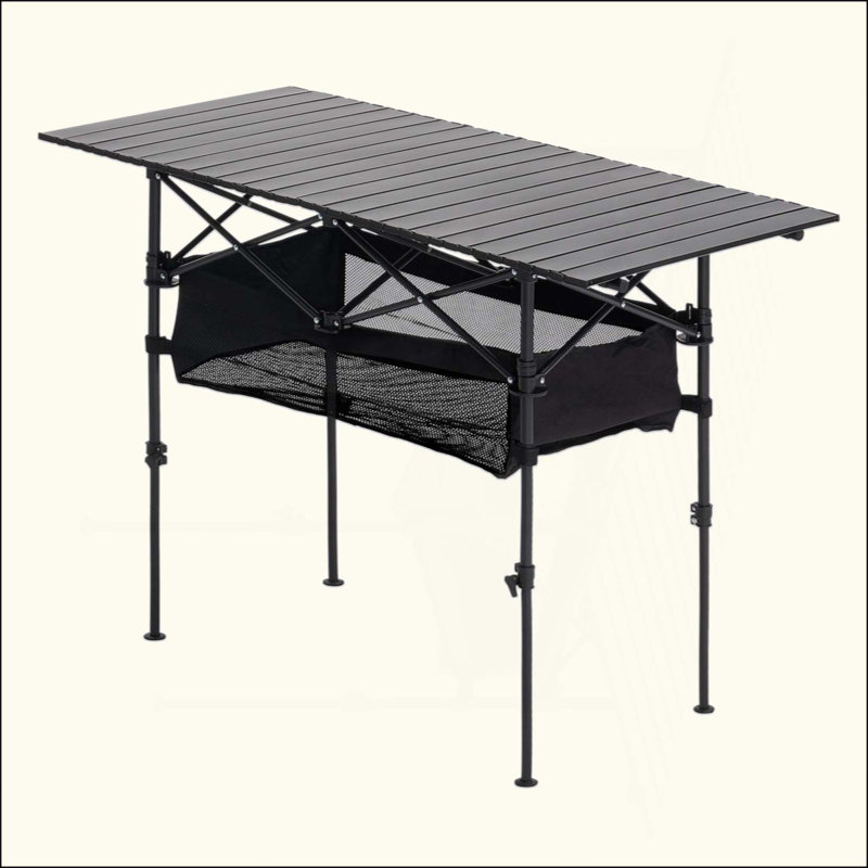 Table de camping pliante en aluminium
