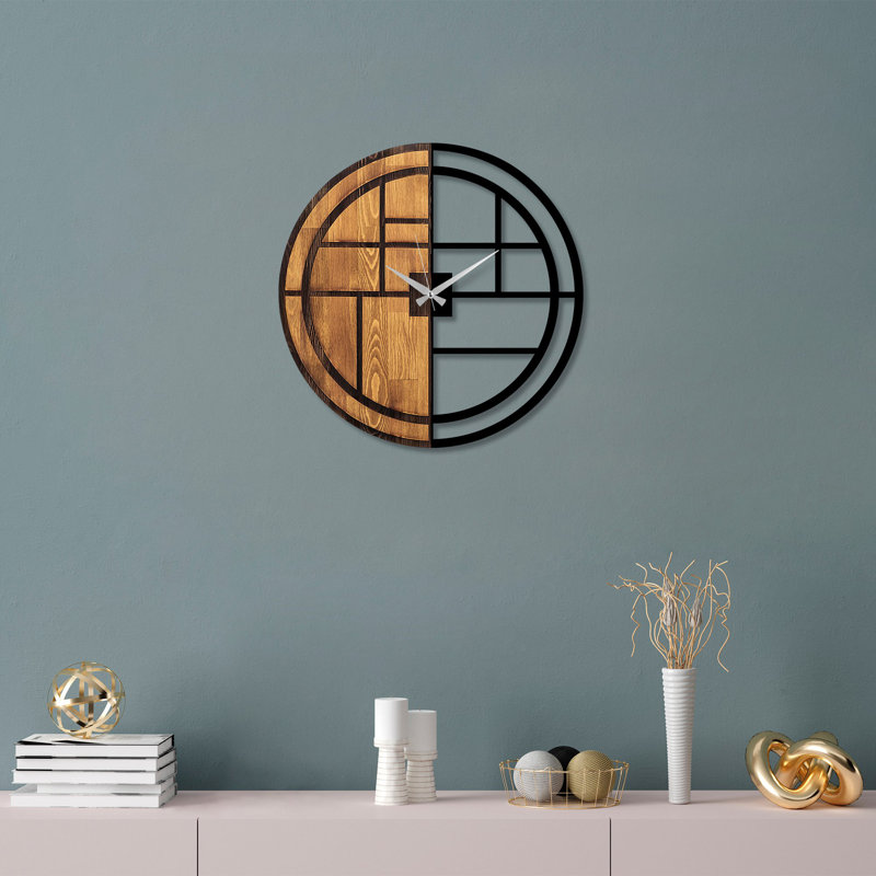 Horloge murale décorative en bois