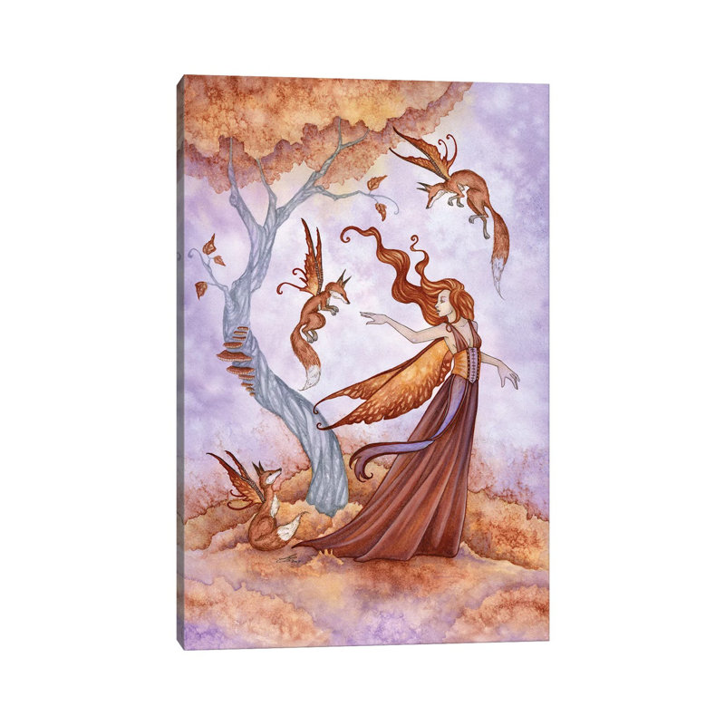 «Autumn Companions» par Amy Brown - impression, H 12 po x l 8 po x P 0,75 po