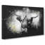 Paint Splattered Highland Cow - Wrapped Canvas Painting-56645166