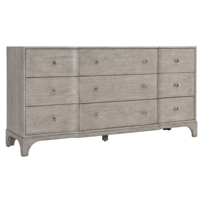 Gray Coastal 9-Drawer Soft Close Dresser