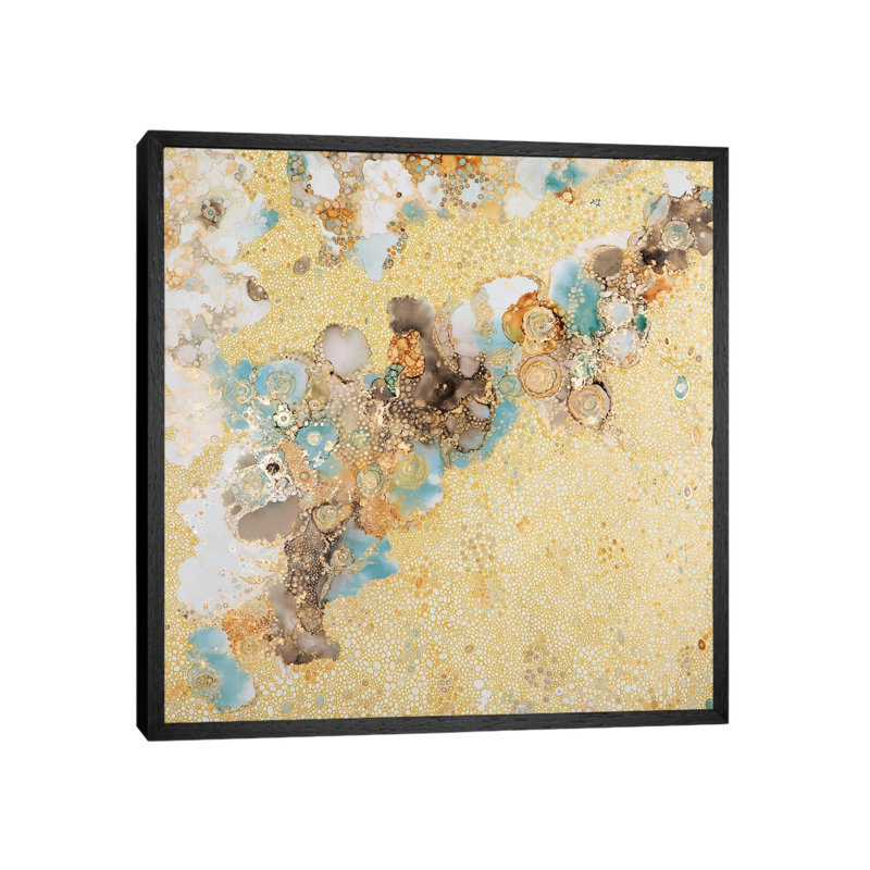 Beyond Infinite by Mishel Schwartz - Painting on Canvas, 45.72cm H x 45.72cm W x 3.81cm D, Black Floater Framed