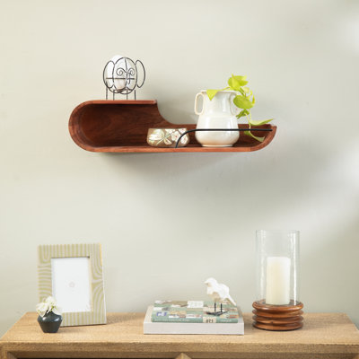 Tablette murale en bois et fer Ledge, étagère de rangement décorative pour cuisine, chambre à coucher, salon, bureau.