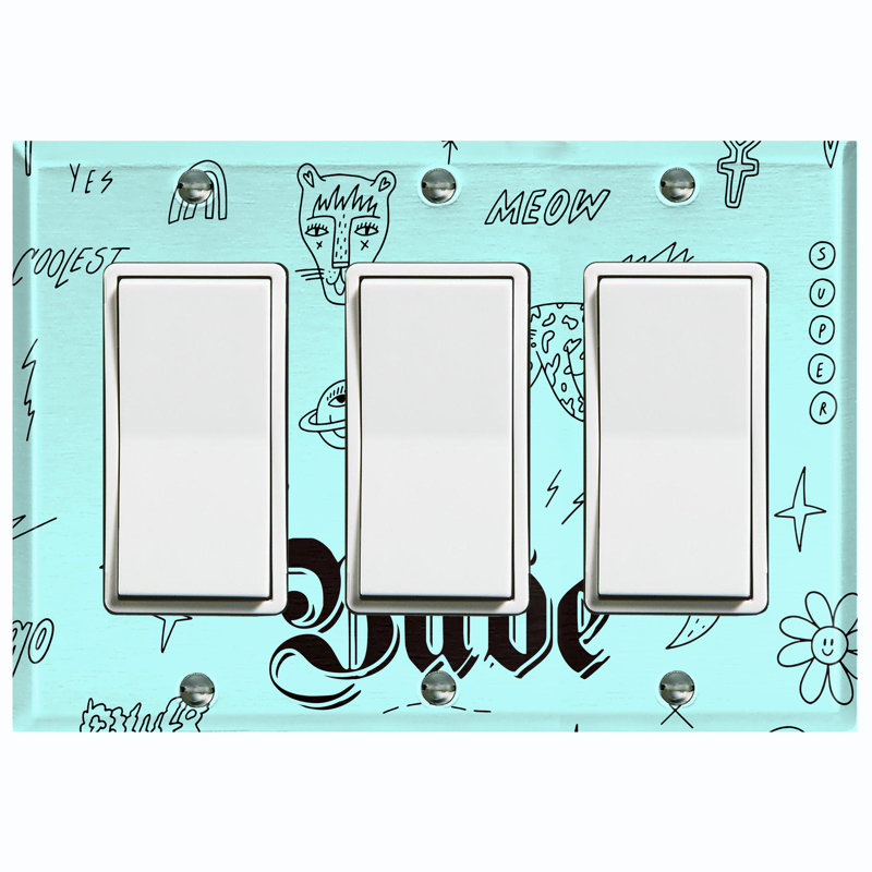 Plaque murale mignonne à 3 bandes Boho