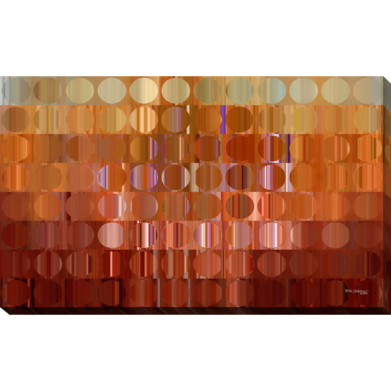 «Circles and Squares # 16», reproduction d'art, H 24 po x l 40 po x P 1,5 po, Toile tendue