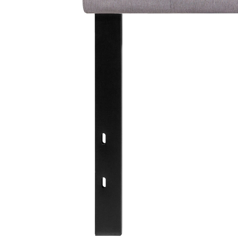 Tête de lit tapissier capitonnée Ciriaca, Gris clair, Simple